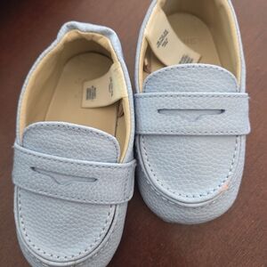 Janie and Jack Light Blue Kids Moccasins